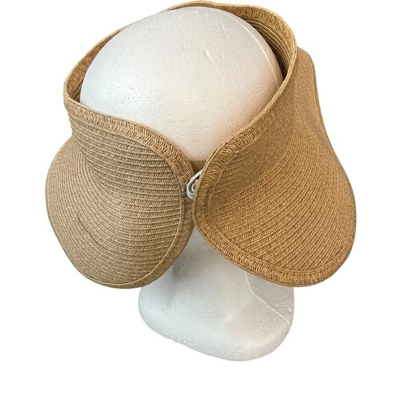 San Diego Hat Co. Paper Straw Sun Visor Hat One Size Wide Brim Adjustable - Picture 6 of 10
